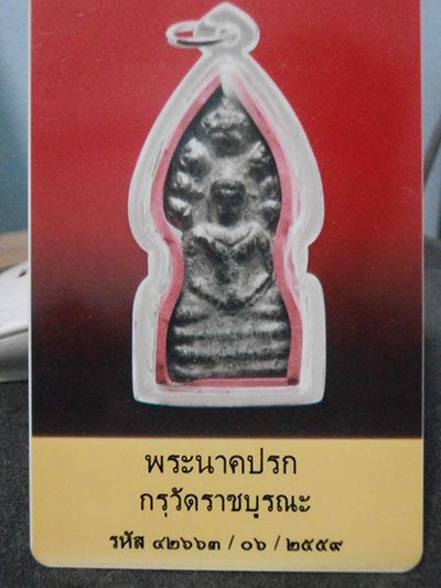 พระนาคพิมพ์ใหญ่เนื้อชินเงิน กรุวัดราชบูรณะ สภาพสวย