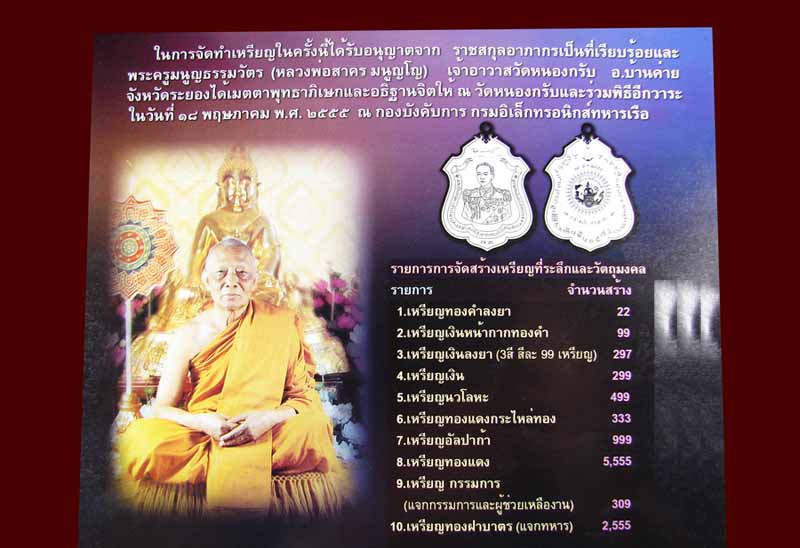 เหรียญกรมหลวงชุมพร รุ่นแม่ทัพ ปี55 เนื้อทองแดง หลวงพ่อสาคร วัดหนองกรับ ซีลเดิม กล่องเดิมครับ