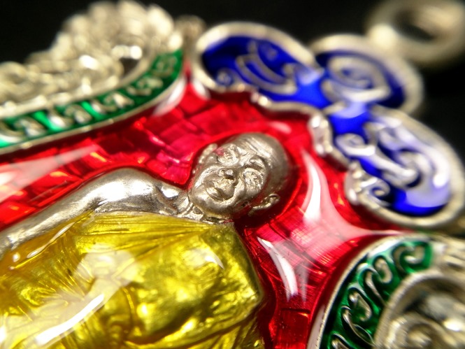 ๑ ๗๗๗ เลขสวยๆๆ กับเสมา 7 รอบ หลวงพ่อสิน เงินลงยาสี่สี เหรียญที่ 2