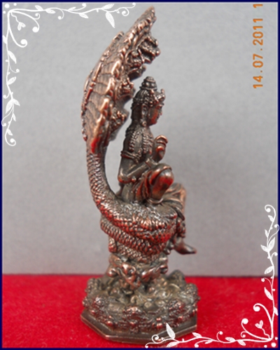 นวะโลหะ  จตุคามฯรุ่นแรก วัดนางพระยา {1.5 x 4 .5 ซ.ม.}  สุดยอดพิธีกรรมที่ยิ่งใหญ่ของปี2548
