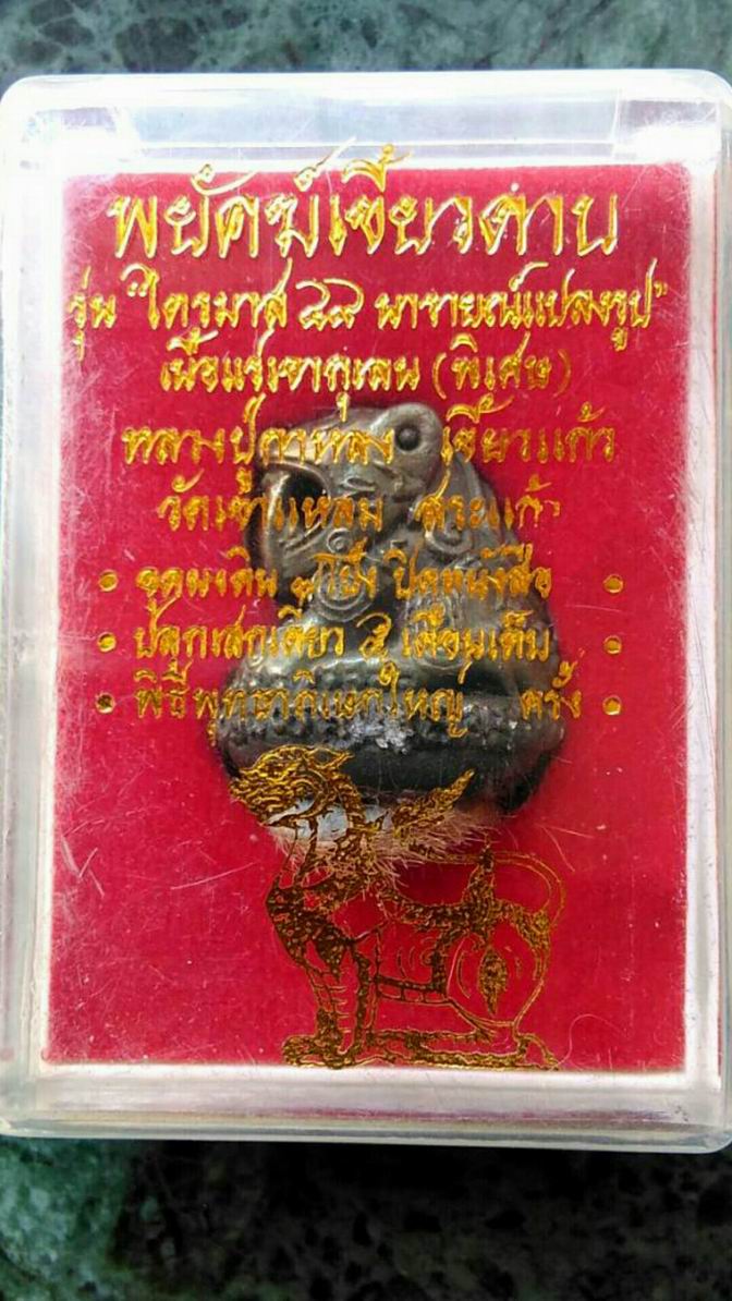 พยัคฆ์เขี้ยวดาบเนื้อแร่เขาพนมกุเลน รุ่นไตรมาสปี 49 หลวงปู่กาหลง เขี้ยวแก้ว วัดเขาแหลม จ.สระแก้ว