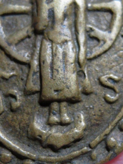 เหรียญหล่อพระประจำวัน หลวงพ่อเชย ปี2495 เนื้อทองผสม วัดเจษฎาราม จ.สมุทรสาคร สภาพพอสวย