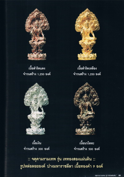 (2)นวะโลหะ จตุคามฯรุ่นแรก วัดนางพระยา {1.5 x 4 .5 ซ.ม.} สุดยอดพิธีกรรมที่ยิ่งใหญ่ของปี2548