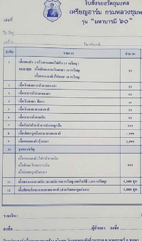 เสด็จเตี่ยกรมหลวงชุมพร รุ่นมหาบารมี60 วัดเขตอุดมศักดิ์วนาราม จ.ชุมพร