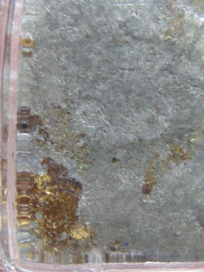 พระกรุวัดเก๋งจีน พิมพ์พระโมกคัลลา เนื้อชินตะกั่ว จ.ระยอง พระอยู่ในเลี่ยม มาพร้อมบัตรรับรอง