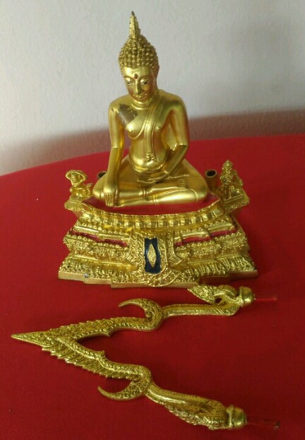 พระพุทธชินราช ขนาด 3 นิ้ว ปิดทองแท้ วัดพระศรีรัตนะมหาธาตุ วรมหาวิหาร จ.พิษณุโลก...เคาะเดียว... 