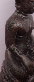 รูปหล่อหลวงตาดำวัดกาญจนสิงหาสน์(วัดทอง) ปี44 อาจารย์ของ หลวงพ่อชาญณรงค์ เคาะเดียว