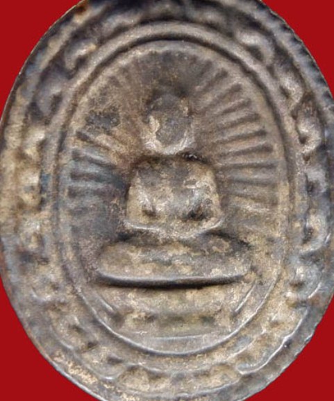 เหรียญหน้ากากหลวงพ่อโสธร เนื้อทองเหลืองลงยา ปี2482 วัดโสธรฯ จ.ฉะเชิงเทรา ห่วงเชื่อมอยู่ครบ