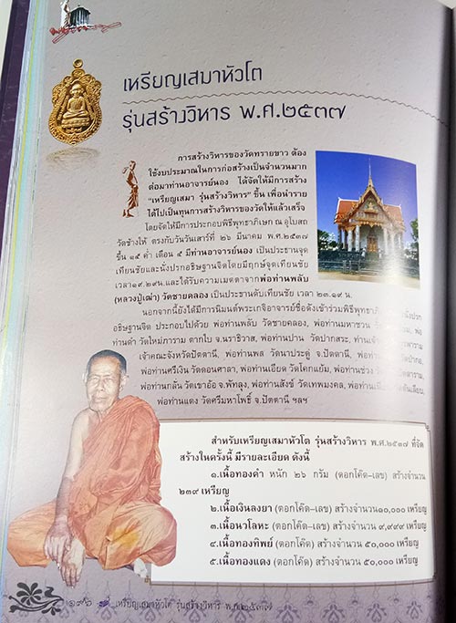 เหรียญเสมาหัวโต (( พิมพ์นิยมวงเดือน )) หลวงปู่ทวด พระอาจารย์นอง วัดทรายขาว จ.ปัตตานี