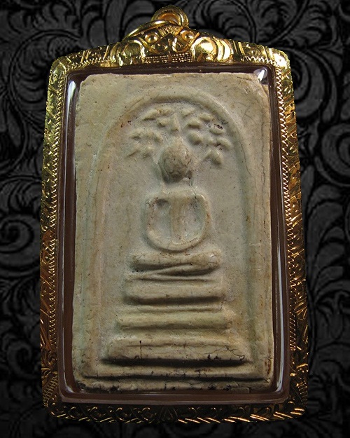 พระสมเด็จบางขุนพรหม ปี 2509 พิมพ์ปรกโพธิ์ วัดใหม่อมตรส กทม.เลี่ยมทอง