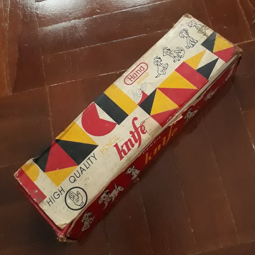 มีดเหลาดินสอโบราณ ด้ามสังกะสี
