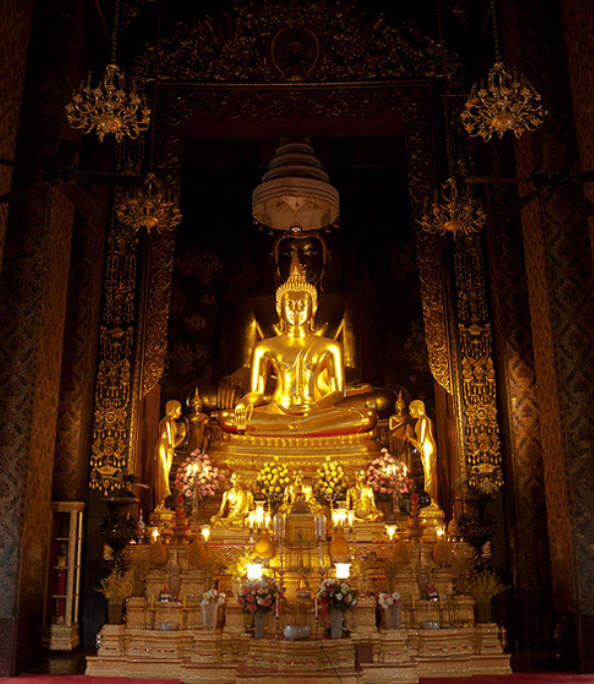 พระบูชา ภปร ปางประทานพร วัดบวรฯ กทม หน้าตัก๕นิ้ว เนื้อทองผสมรมดำ ปี๒๕๐๘