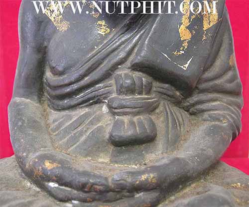 พระบูชาหลวงปู่ทวดเนื้อโลหะรุ่นแรก วัดบางนอน(หลวงพ่อด่วน)ปี ๐๖ +บัตรรับรองพระแท้*ส215