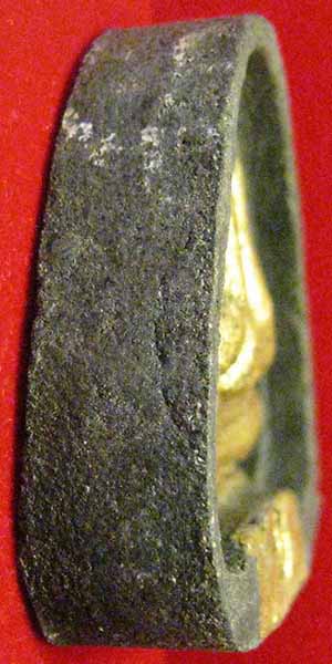 พระปิดตาหลวงปู่เฮี้ยง วัดป่าฯ พ.ศ.๒๕๐๘ พิมพ์จัมโบ้ ฐาน ป.(ปิดทอง)+บัตรรับรองพระแท้*ส284