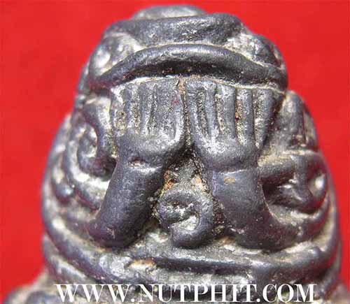 พระปิดตาเนื้อเมฆพัด พ.ศ.๒๔๕๐ หลวงพ่อผันตำหรับเดียวกับหลวงพ่อทับ วัดทอง+บัตรรับรองพระแท้*ส92