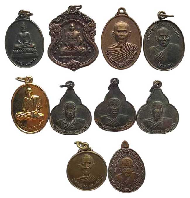 เหรียญชนะจน ชุบทองโบราณ ตอก ๙ รอบ ลงยาขอบ ลงยาจีวร หลวงปู่จื่อ วัดเขาตาเงาะ ชัยภูมิ