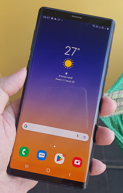 Samsung Note9 Blue 6/128 สภาพสวย ใช้งานปกติ ทั้งกล้อง ปากกา เล่นเน็ต โทรเข้าออก กระจกหน้าจอ Golilla