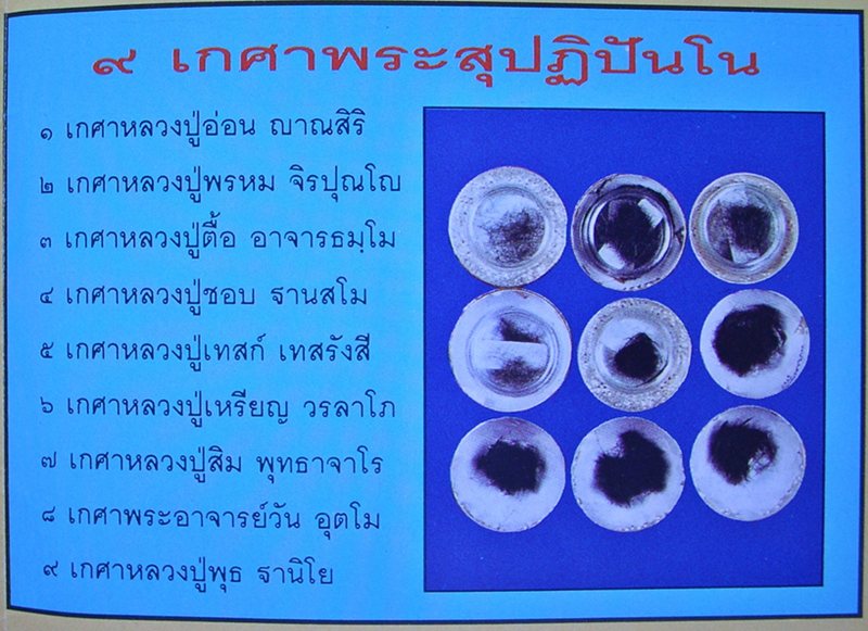 "พระสมเด็จ ๙ มงคล" - หลวงปู่เหรียญ วรลาโภ - (๙ เกศาพระสุปฏิปันโน + ๙ มงคลพิเศษ)