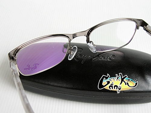 Ray Ban กรอบแว่นรุ่นใหม่ ทรงกรอบเต็มสีกัน (ดำ-เทา) ก้านขาสปริง รุ่นนี้ขาสวยมากครับ