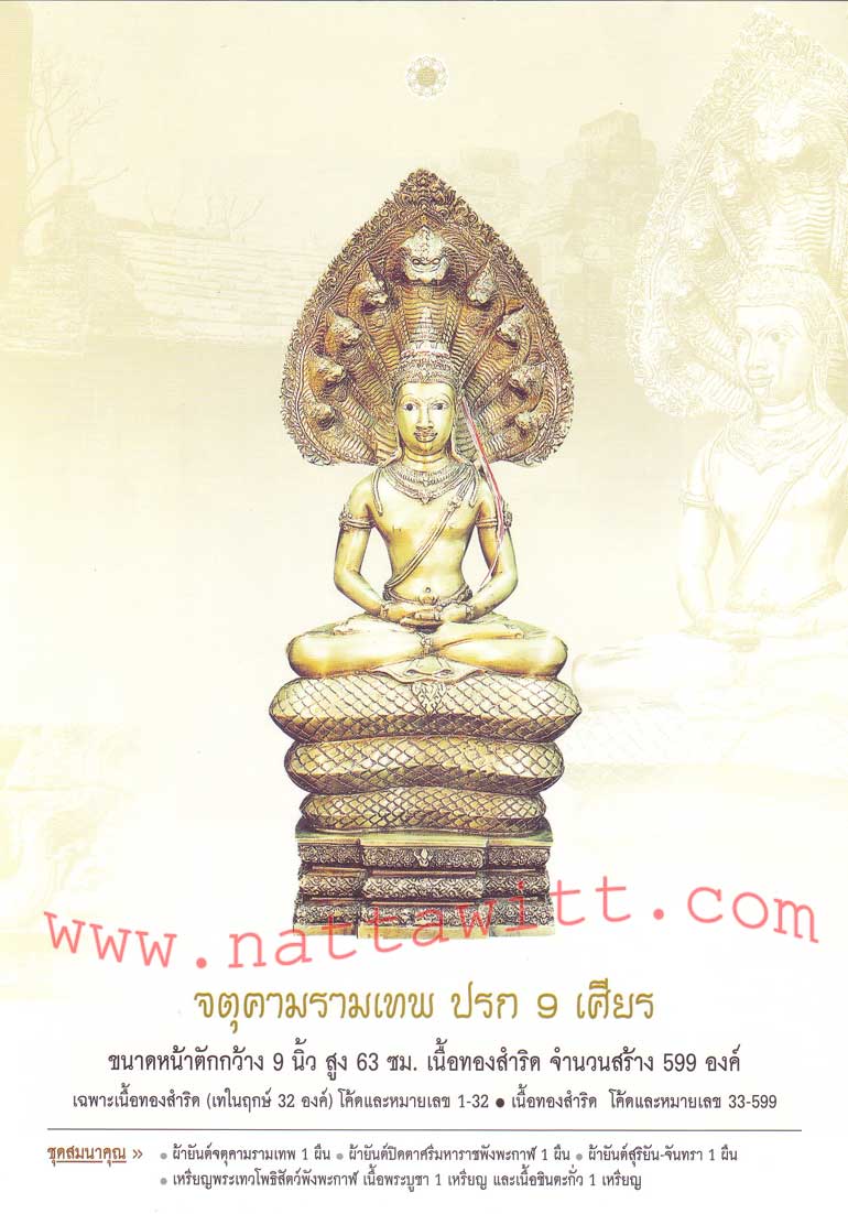 เหรียญเงิน(บล็อกทองคำ) รุ่นปรกเกล้า ปี๔๙ (ปลุกเสกที่ ปราสาทหินพนมรุ้ง )