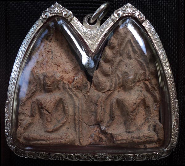 พระขุนแผนคู่ วัดบ้านกร่าง สุพรรณบุรี พิมพ์หน้าเทวดา 