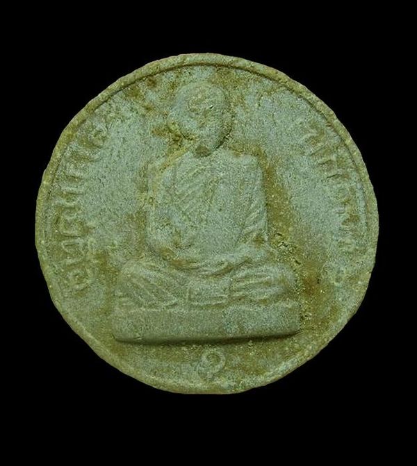 พระผงจันทร์ลอย หลวงปู่ตื้อ อจลธมฺโม ปี2517 พิเศษมีเส้นเกษา