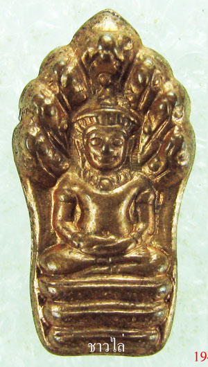 พระนาคปรกใบมะขามหลวงปู่ดู่วัดสะแก เนื้อทองแดง 