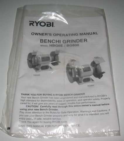 มอเตอร์หินไฟ ขนาด 6 นิ้ว  RYOBI  สินค้ามีรับประกันนาน หกเดือน จากผู้ผลิต    A  013