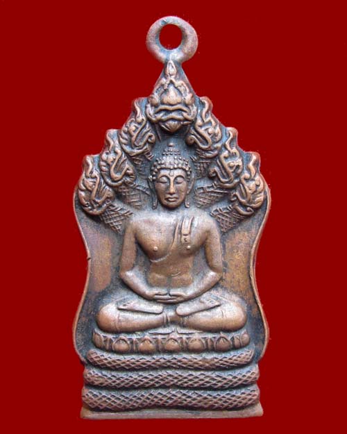 เหรียญพระนาคปรกนาสีดา หลวงปู่เทสก์ เทสรังษี วัดหินหมากเป้ง จ.หนองคาย 
