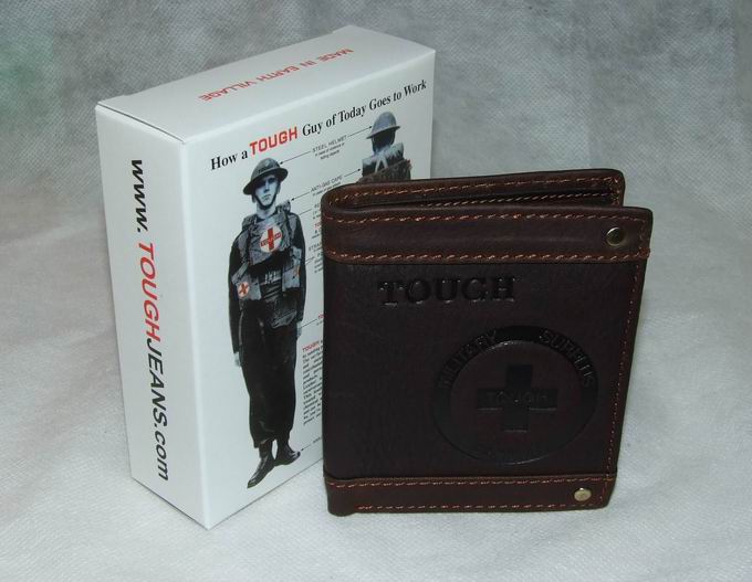 (แบบที่2) กระเป๋าสตางค์ TOUGH หนังแท้สีน้ำตาลเข้ม สวย ๆ บรรยายด้วยรูป เคาะเดียวครับ