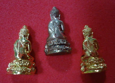 เคาะเดียว 3 องค์ 2 เนื้อ พระชัยวัฒน์ หลวงปู่นาม วัดน้อยชมภู่ จ.สุพรรณบุรี#2