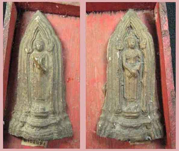 พระโคนสมอ อยุธยา เนื้อดิน 6 องค์ 6 พิมพ์