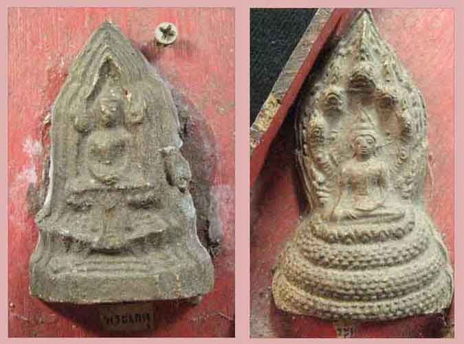 พระโคนสมอ อยุธยา เนื้อดิน 6 องค์ 6 พิมพ์