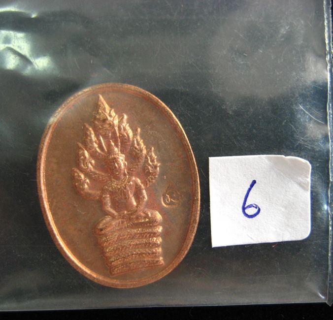 เหรียญพระนาคปรก รุ่นไตรมาส 51 เนื้อทองแดง (เล็ก) #6 หลวงพ่อสาคร วัดหนองกรับ
