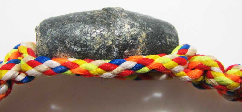 ของแท้วัดใจที่ 20 บาทเชือกข้อมือถักลูกสะกดเนื้อตะกั่วจารมือ หลวงพ่อแถม วัดช้างแทงกระจาด 