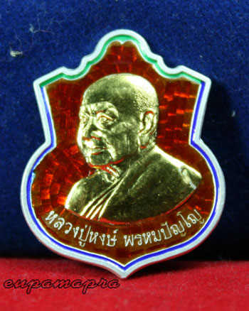 เหรียญเงินลงยาหน้าทองคำ หลวงปู่หงษ์ พรหมปัญโญ(รุ่น๙หน้าด ดี๙หน้า)