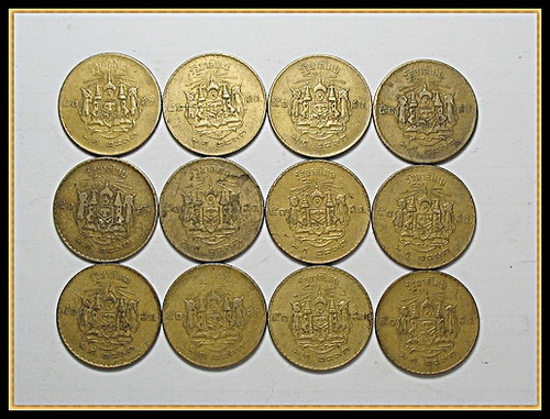..เหรียญ 50 สตางค์ปี.2493จำนวน12เหรียญ..