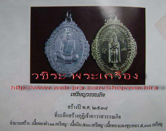 เหรียญวรรณกิจเนื้อเงิน หลวงตาพวง สุขินทริโย วัดศรีธรรมาราม จ.ยโสธร