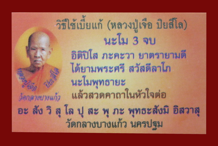 เบี้ยแก้เงินลงยาสีเขียว-ขาว สามห่วง หลวงปู่เจือ
