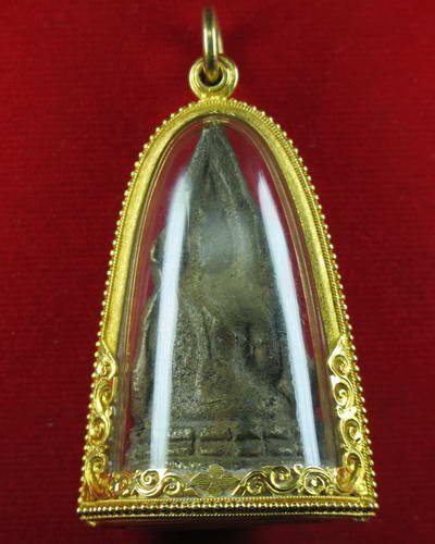 พระพุทธชินราชอินโดจีน สังฆาฎิสั้น ปี 2485 ตอกโค๊ต เลี่ยมทอง พร้อมใช้