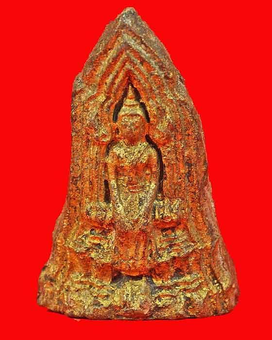 พระโคนสมอเนื้อดิน ลงรักปิดทอง