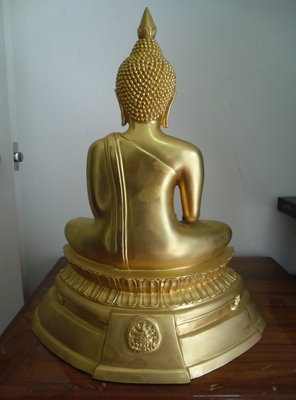 หลวงพ่อทองวัดเขาตะเคราปิดทองแท้หน้าตัก 9 นิ้ว(พระเทพเททอง)