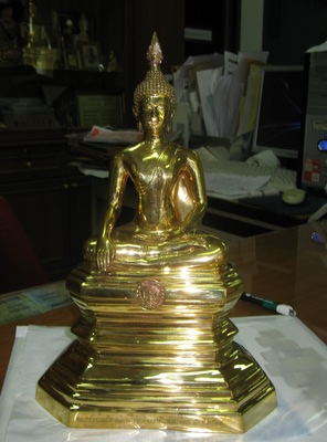 หลวงพ่อพระเสริมวัดประทุมหน้าตัก 9 นิ้วเนื้อทองเหลือง(ครบรอบ 50 พรรษาในหลวง)