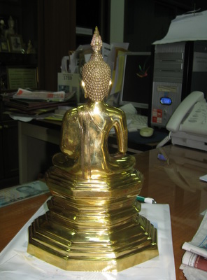 หลวงพ่อพระเสริมวัดประทุมหน้าตัก 9 นิ้วเนื้อทองเหลือง(ครบรอบ 50 พรรษาในหลวง)