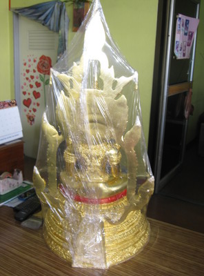 องค์ปฐมหลวงพ่อฤาษีลิงดำ 9 นิ้ว ปิดทองแท้
