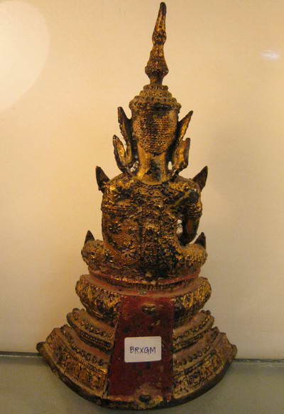 พระบูชารัตนนั่งทรงเครื่อง หน้าตัก 2 นิ้วครึ่ง  สภาพสวย สมบูรณ์