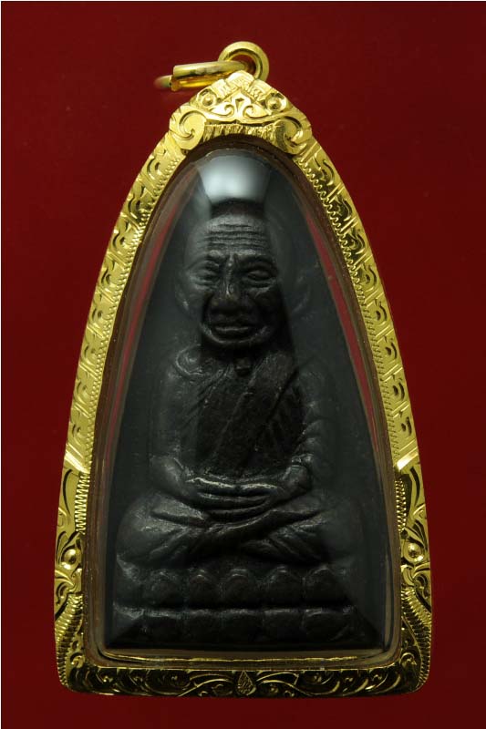 หลวงพ่อทวด หลังหนังสือ ปี 08 ( ใหญ่ ) เลี่ยมทอง พร้อมใบรับรอง