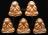 **ทีเดียว 5 องค์ พระปิดตาหลังรูปเหมือน หลวงพ่อเกษม เขมโก เืนื้อทองแดง สวยๆ เคาะเดียวแดง**WB31
