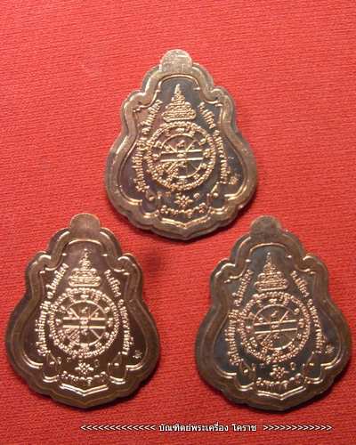 เหรียญปาดตาล หลวงพ่อคูณ เนื้อทองแดงลงยาเลข ๑๓๔  รุ่นพุทธคูณสยาม ( 3 เหรียญเลขเดีวกัน) วัดใหม่อัมพวัน