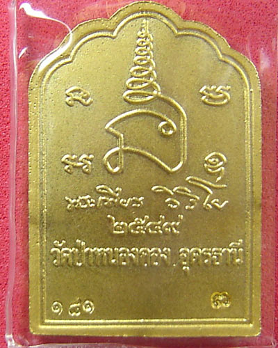 เหรียญหลังโต๊ะหมู่หลวงปู่เพียร วิริโย (กระไหล่ทอง)